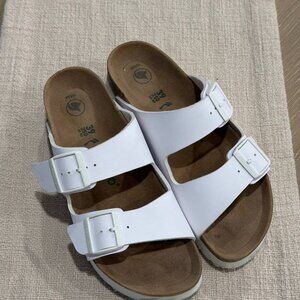 Birkenstock Papillio White Florida Platform Sandal Womens US 8